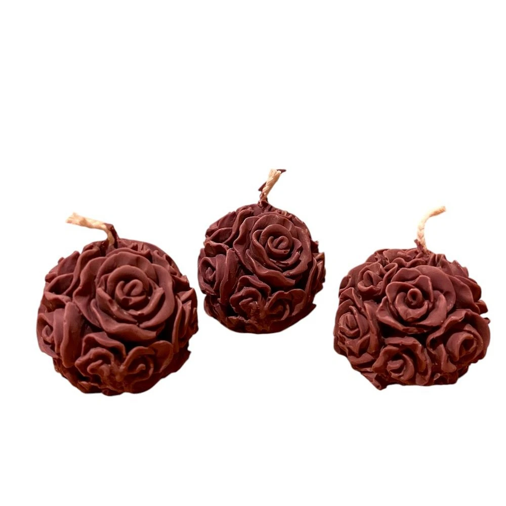 Vela Flor bola malva