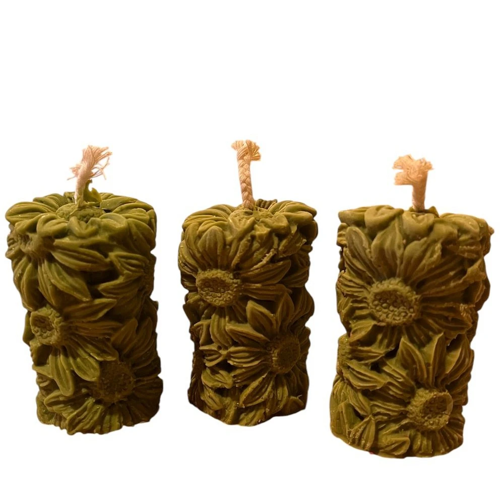 Vela Flor cilíndrica verde